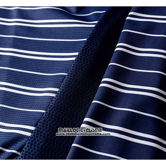 2019 Maillot Ciclismo La Passione Stripe Bleu Manches Courtes et Cuissard